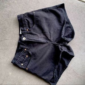 Rag and bone high waisted black jean shorts